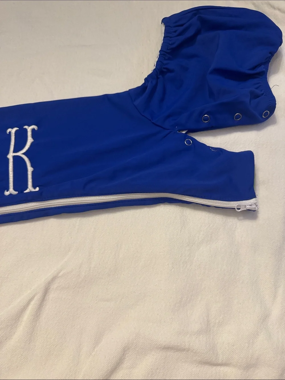 Royal Blue Kids Swim Puddle Jumper  Cover with White Monogram
